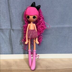 LALALOOPSY GIRLS CRUMBS Sugar Cookie Pink Hair Doll 10 inch 2014 MGA